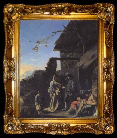 framed  Bourdon, Sebastien The Fortune-Teller (mk17), ta009-2